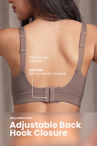 Natural Shape Modal Bra Pack of 2 - (Black, Coco)