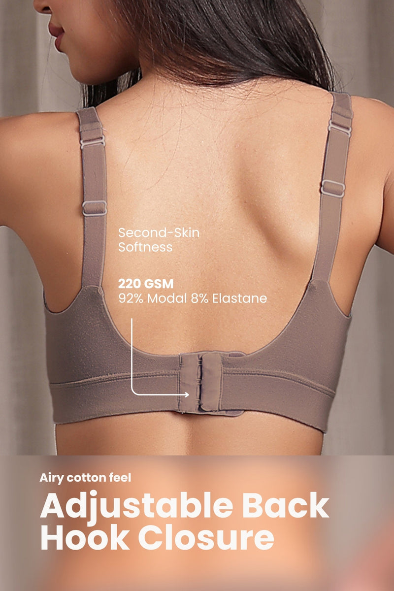 Fixed Padded Modal Maternity Bra with Support - Coco