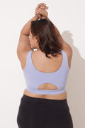 Sculpt & Lift Cotton Sports Bra - M-Blue