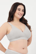 Zena Fine-Rib Bra - Grey Melange