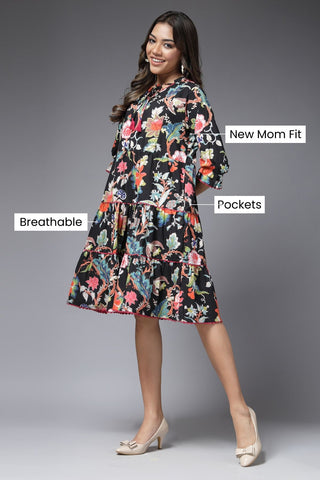 Moonlit Garden Maternity and Feeding Dress