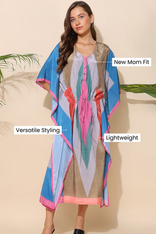 Multicolor Maternity Zipless Feeding Kaftan