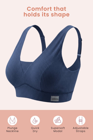 Sera Broad-Rib Bra - Airforce