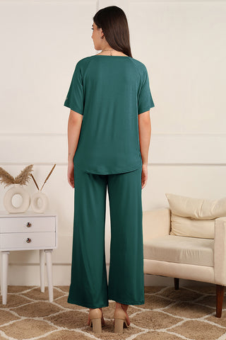 Deep Emerald Maternity Palazzo Set