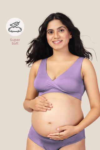 247 Lavender Modal Padded Maternity Feeding Bra