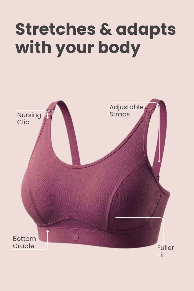 SecureFit Cotton Non-Padded Feeding Bra - Blush