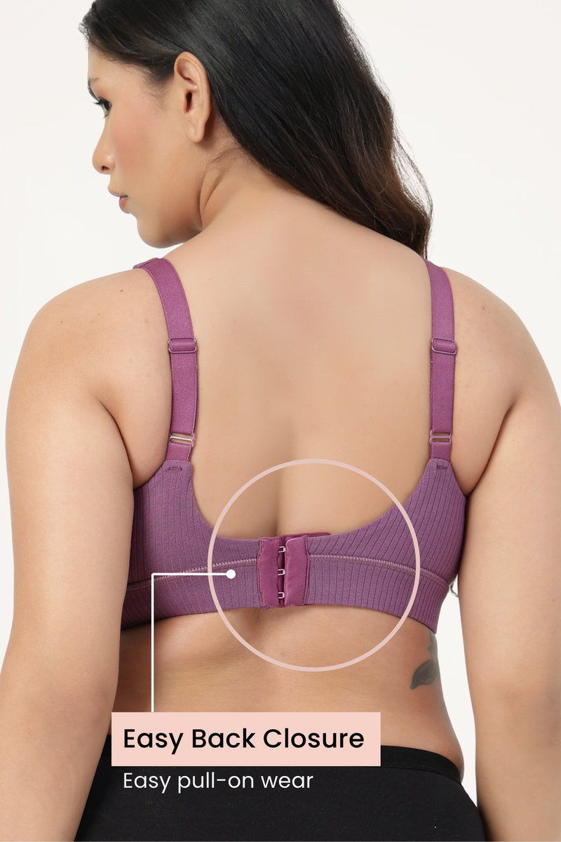 Sera Broad-Rib Bra - Purple