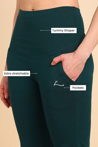 248 Zactive™ Green Maternity Trousers (Pregnancy & Postpartum)