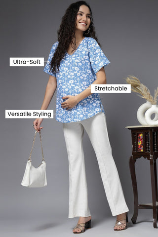 Sky Blue Top; light color provides style suitable for summer.