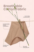 Soft and supportive high rise hipster panty in light skin with a comfortable mid-rise fit.