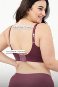 Natural Shape Wide Rib Bra - Dark Berry