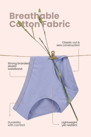 Cotton Cut & Sew Mid-Rise Hipster - M-Blue