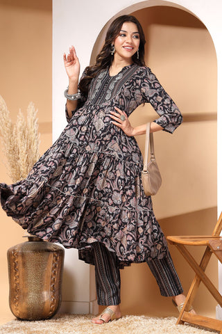 Midnight Muse Maternity Kurta Set