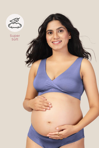 247 Royal Blue Padded Maternity Feeding Bra