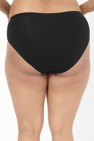 Modal Bonded Mid Rise Hipster - Black