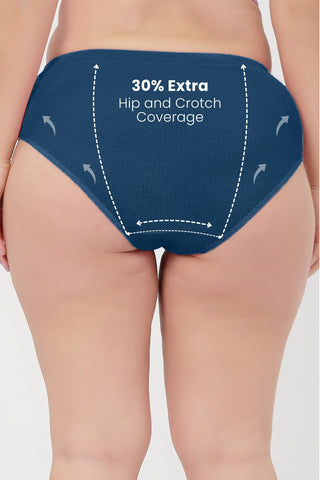 Sera Fine Rib Mid Rise Hipster - Airforce