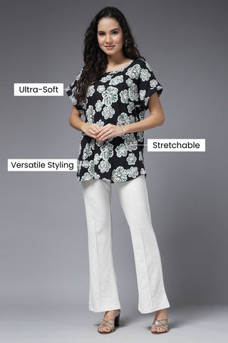 Blooming Grace Zipless Top; design eliminates hardware and enhances comfort.