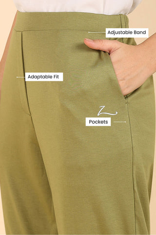 Olive Flare Pants (Pregnancy & Postpartum)