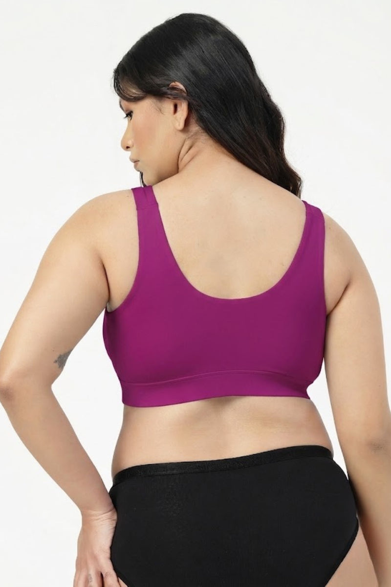 247 (Upgraded) Modal Padded Maternity Feeding Bra - Festival Fuchsia