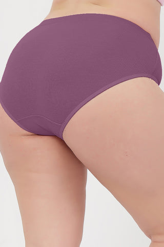 Sera Fine Rib Mid Rise Hipster - Purple