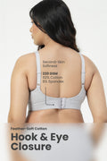 SecureFit Cotton Fixed-Pad Bra - Grey Melange