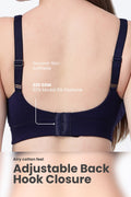 Fixed Padded Modal Maternity Bra with Support - Navy