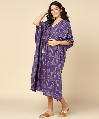 Purple Pregnancy Maternity Kaftan - House Of Zelena™