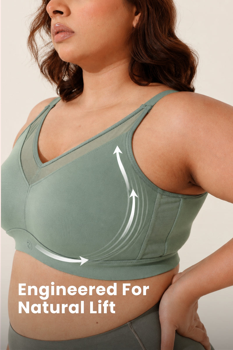 Sculpt & Lift Moulded Bra - Sage Green
