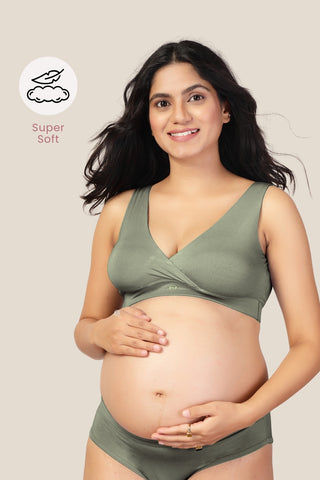 247 (Upgraded) Royal Blue Modal Padded Maternity Feeding Bra