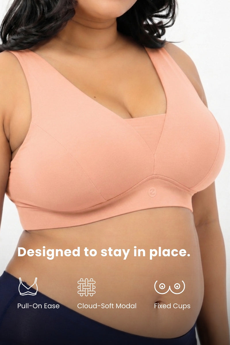 Natural Shape Modal Bra - Coral