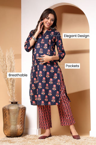 Eden Ensemble Zipless Maternity Feeding Kurta Set