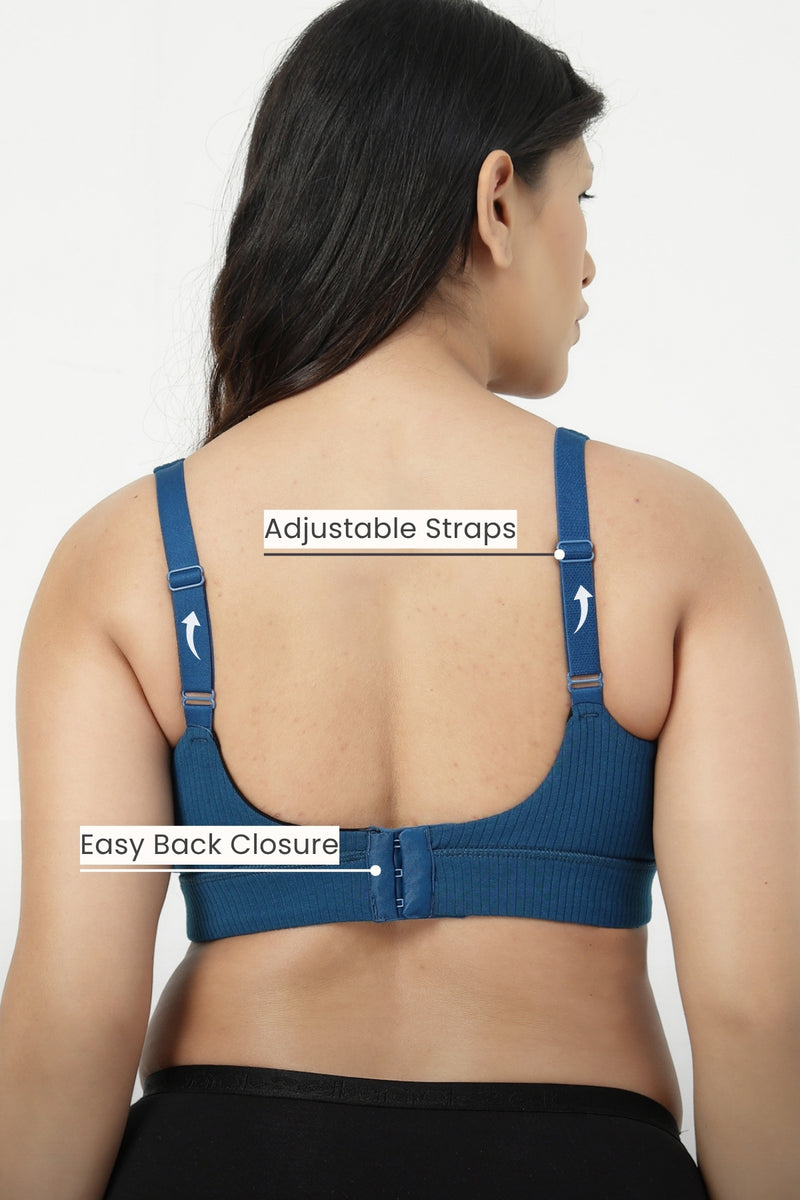 Natural Shape Wide Rib Bra - Airforce