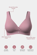 247 (Upgraded) Woodrose Modal Padded Maternity Feeding Bra
