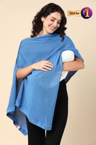 Blue Honeycomb Feeding & Nursing Cover