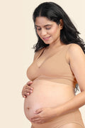 Skin Color Padded Bra back; design offers comprehensive back and shoulder support.