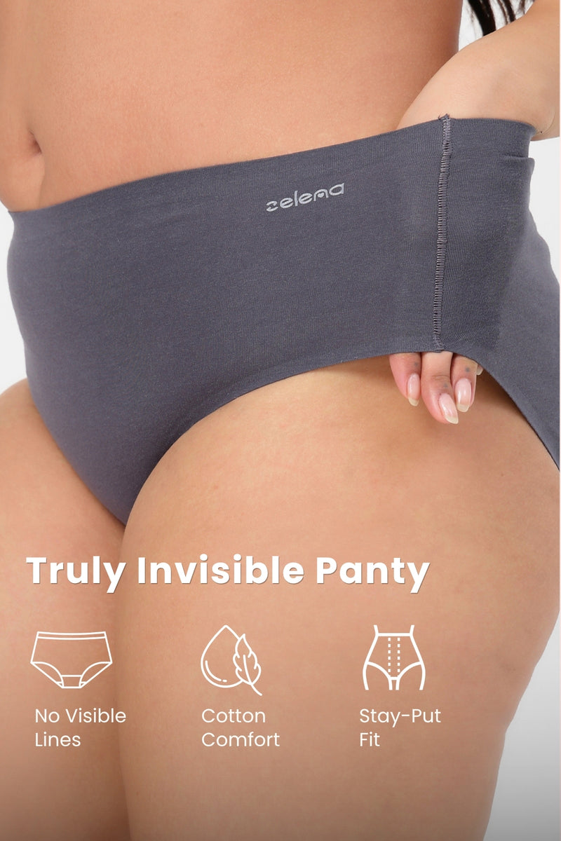 The Invisible Panty (Cotton | Mid Rise | Dark Grey)