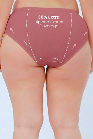 Sera Fine Rib Mid Rise Hipster - Blush