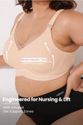 Sculpt & Lift Powermesh Nursing Bra - Champagne
