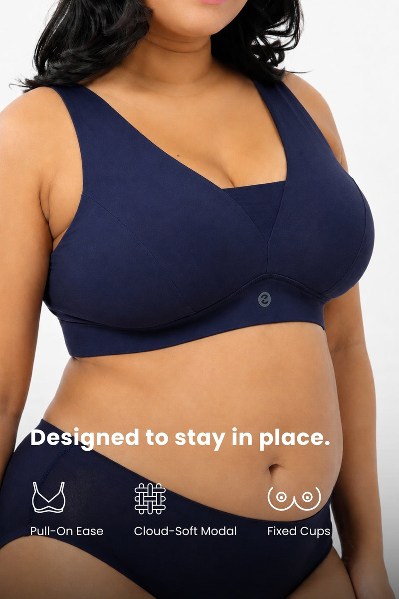 Natural Shape Modal Bra - Navy