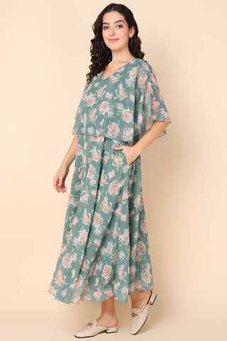 Maternity Photoshoot Special : Flora Bloom Gown with Pocket