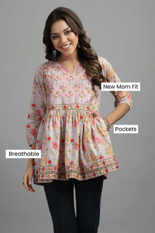 Blossom Charm Maternity Feeding Peplum Top