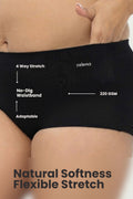 Sculpting Cotton Mid Rise Boy Short - Black