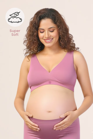 247 Plumwine Modal Padded Maternity Feeding Bra
