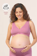 247 (Upgraded) Plumwine Modal Padded Maternity Feeding Bra