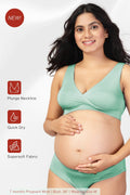 Close-up shows easy-access nursing clips for quick, effortless feeding.