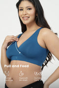 247 (Upgraded) Modal Padded Maternity Feeding Bra - Air Force