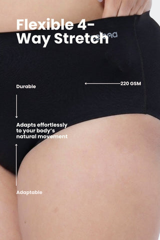 The Invisible Panty Pack Of 3 (Cotton | High Rise | Black, Dark Grey & Mauve)