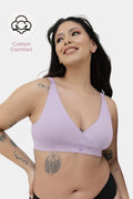 247 Extra Support Cotton Feeding Bra with Adjuster - Lavender