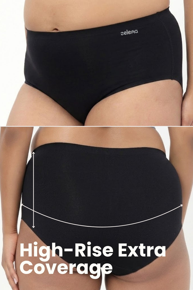 The Invisible Panty (Cotton | High Rise | Black)