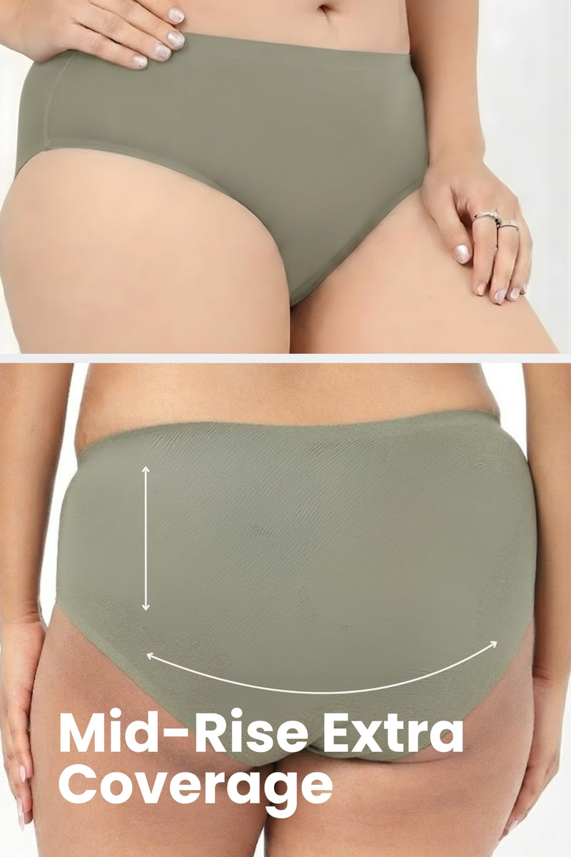 The Invisible Panty (Modal | Mid Rise | Matcha)